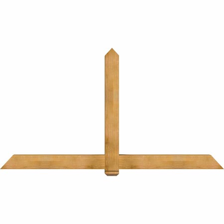 Ekena Millwork Eugene Rough Sawn Timber Gable Bracket, Western Red Cedar, 96"W x 52"H x 6"D x 6"F, 13/12 Pitch GBW096X52X0606EUG00RWR